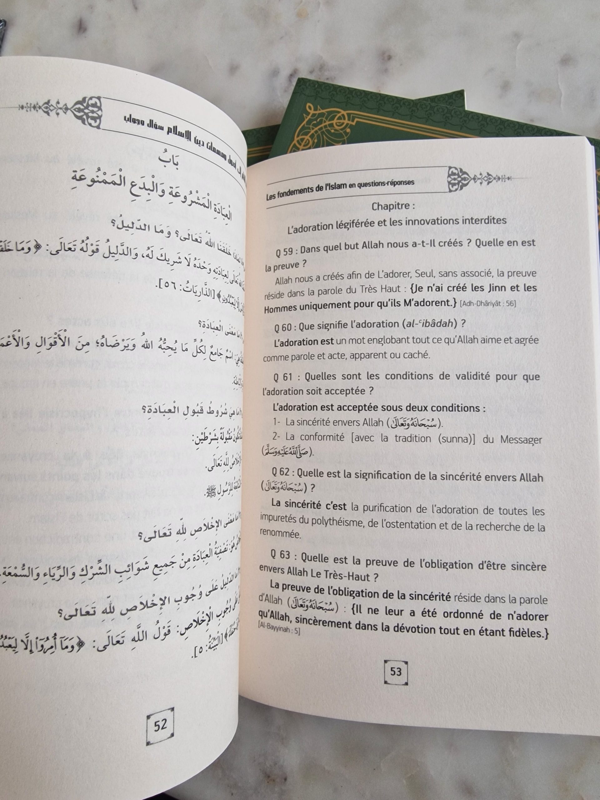 les fondements de l'islam en questions réponses