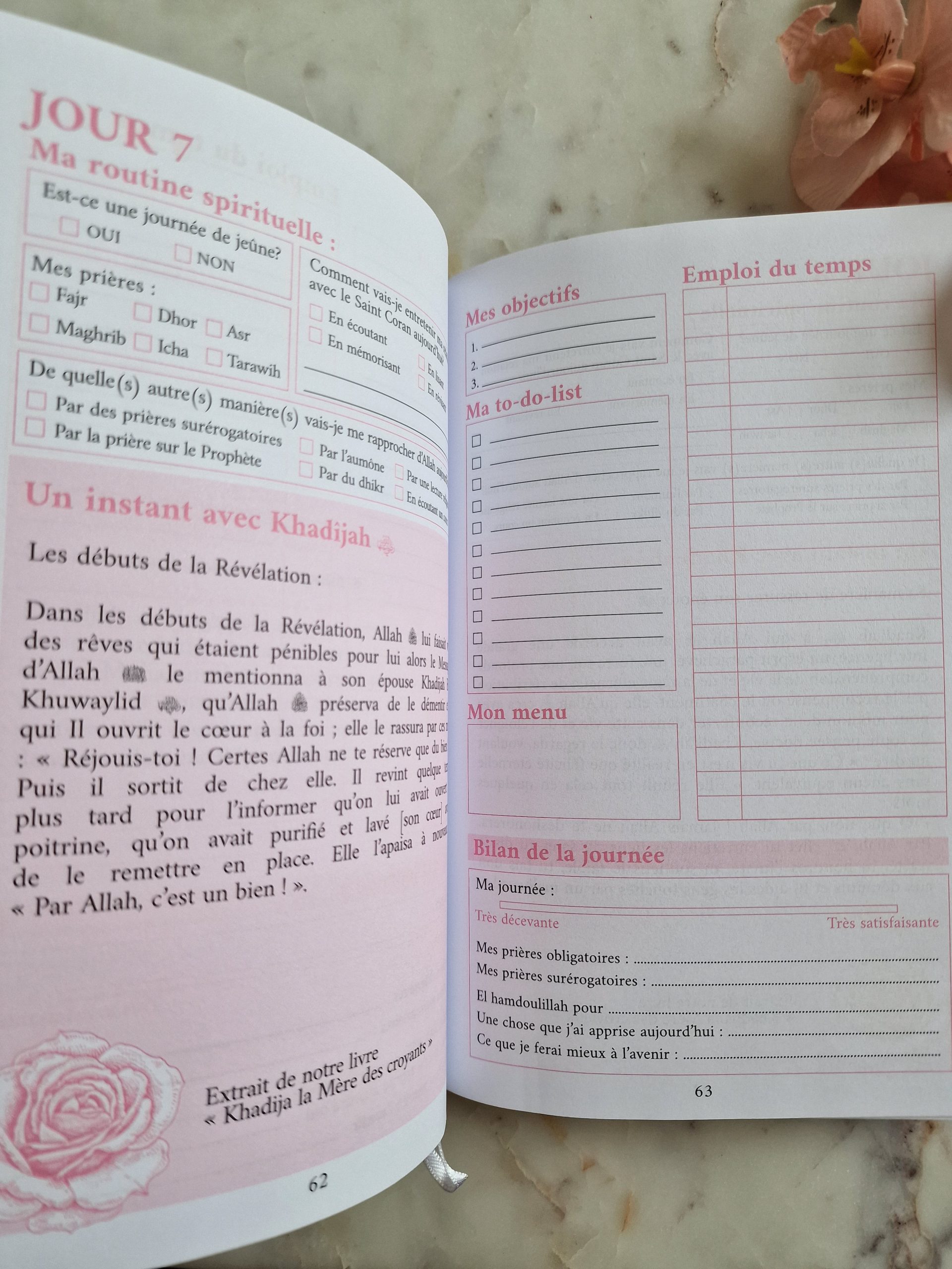 Mon planner Ramadan - Rose - Al Imam